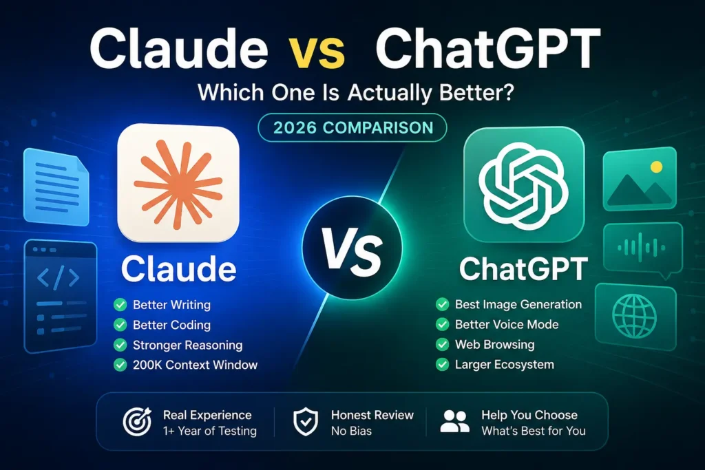 -Claude vs ChatGPT 2026 Comparison - Which One Is Actually Better