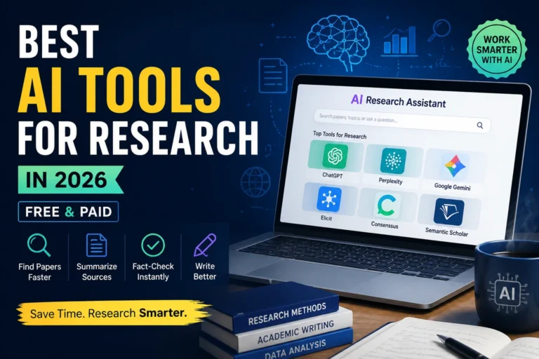 best AI tools for research in 2026 free and paid