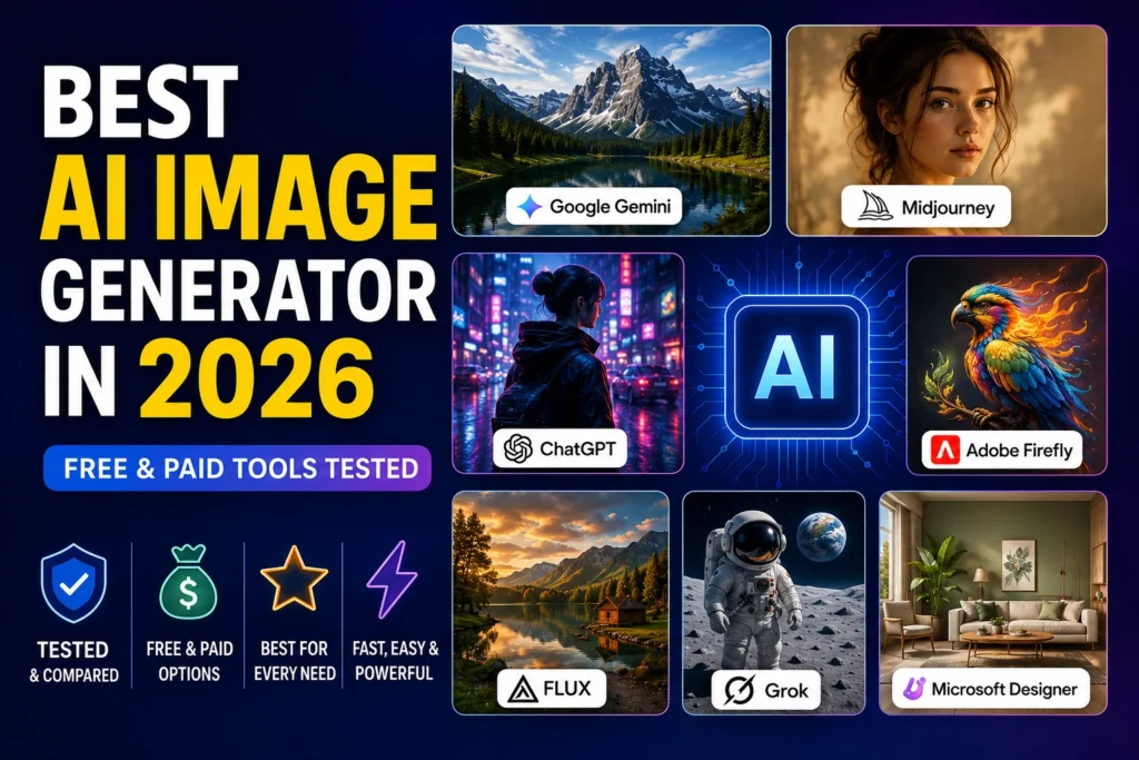 Best AI image generator 2026 — Gemini, Midjourney, ChatGPT, FLUX, Grok, Adobe Firefly and Microsoft Designer tested